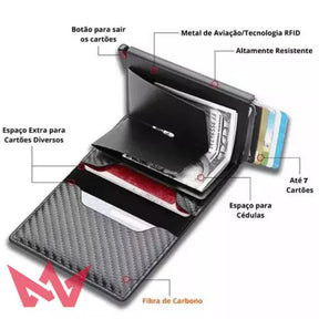 Carteira Antifurto Slim + Brinde Exclusivo - VINNCI Store