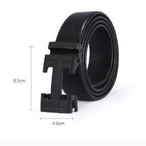 Cinto de Couro com Fivela Automática de Metal - VINNCI Store