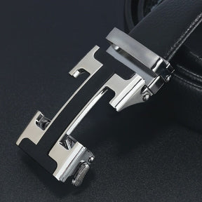 Cinto de Couro com Fivela Automática de Metal - VINNCI Store